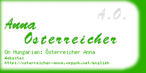 anna osterreicher business card